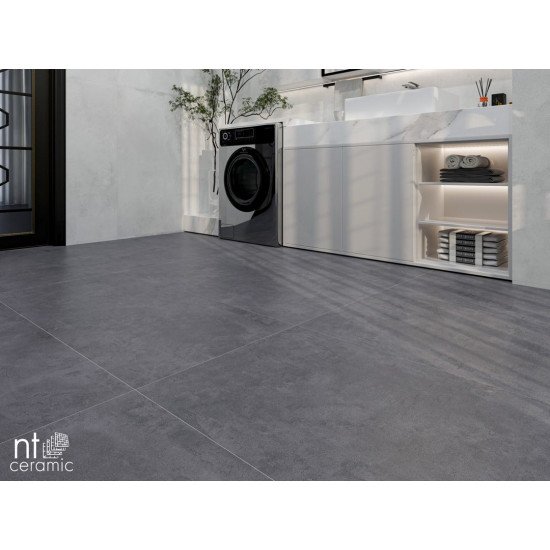 Керамогранит NT CERAMIC Cemento Zett Black 60x60