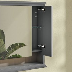 Зеркальный шкаф VitrA Valarte 62232 80 см матовый серый с подвесткой