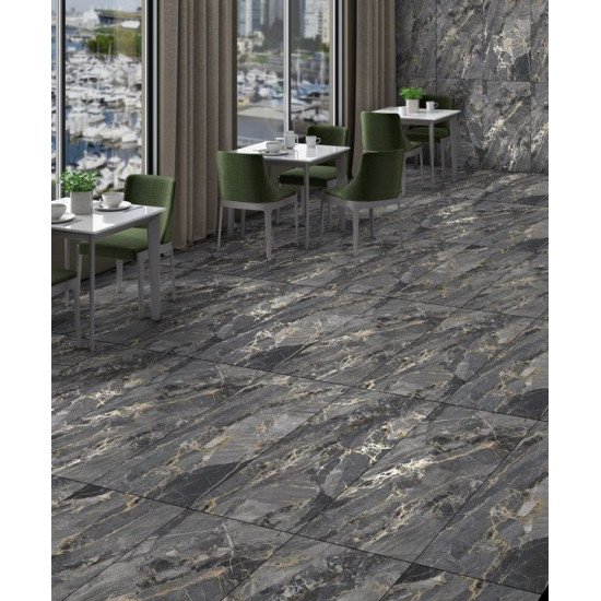 Керамогранит Global Tile Стонела / Stonela GT1206018005MCR Черный 60x120