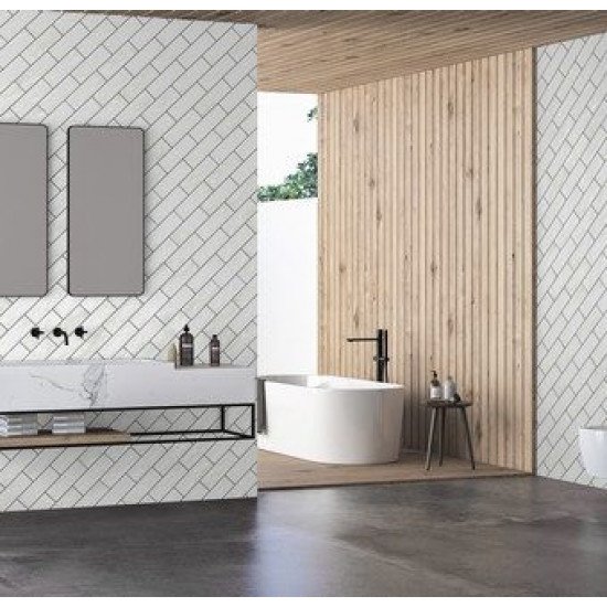 Camelot White 75х225х8 Matt Ennface керамогранит