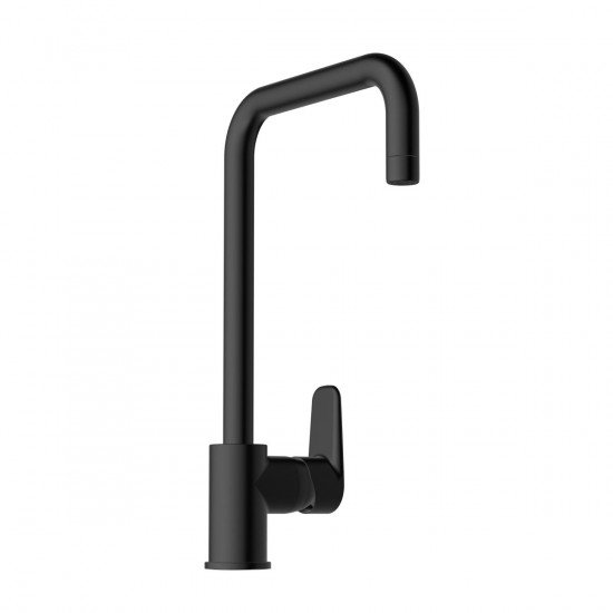 Смеситель для кухни VitrA Flow Soft A4342636EXP с поворотным изливом однорычажный матовый черный латунь