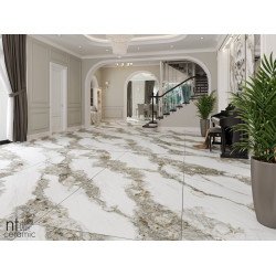 Керамогранит NT CERAMIC Atlas Home Bianco Struttura 120x270