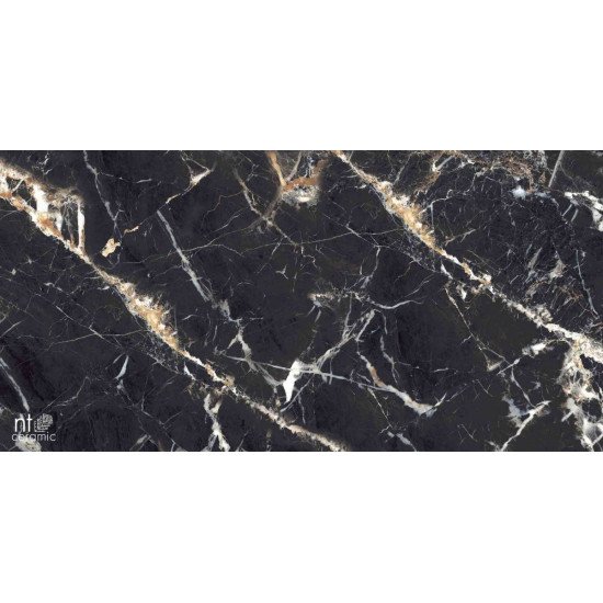 Керамогранит NT CERAMIC Marmo Black Lamos High Gloss 60x120