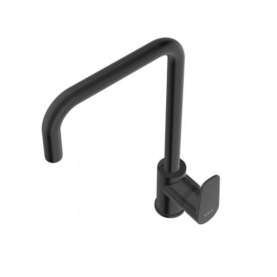 Смеситель для кухни VitrA Flow Soft A4342636EXP с поворотным изливом однорычажный матовый черный латунь