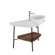 Столешница с раковиной VitrA Plural 62581 100 см отдельностоящая матовая белая керамика