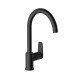 Смеситель для кухни VitrA Flow Soft A4341936EXP с поворотным изливом однорычажный матовый черный латунь