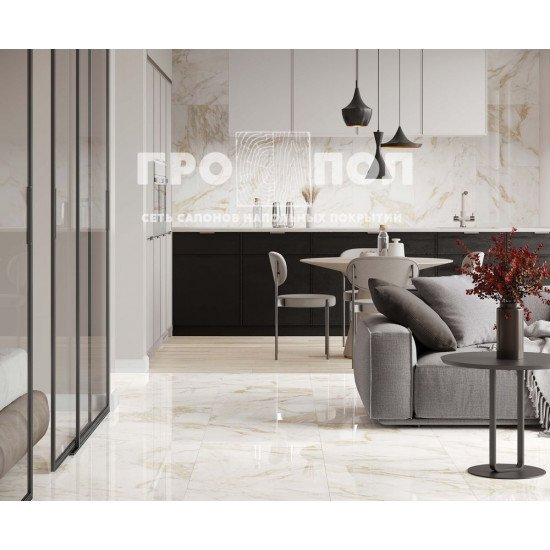 Laparet Calacatta oro Керамогранит золотой полированный 60x120