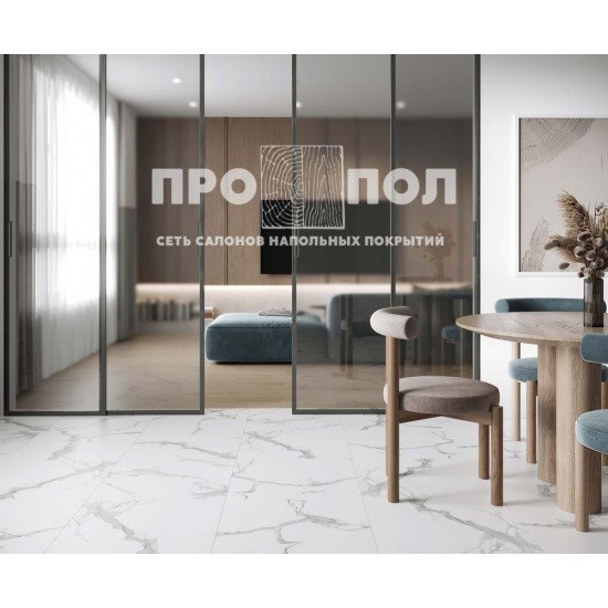 Laparet Statuario crown Керамогранит белый полированный 60x60