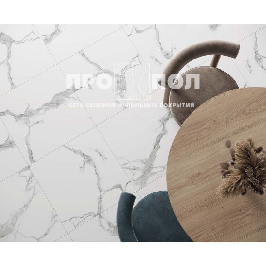 Laparet Statuario crown Керамогранит белый полированный 60x60