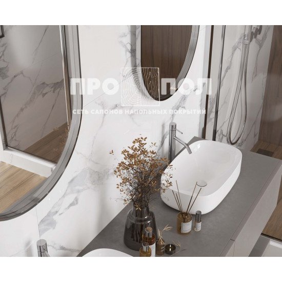 Laparet Statuario crown Керамогранит белый полированный 60x60