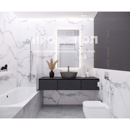Laparet Statuario crown Керамогранит белый полированный 60x60