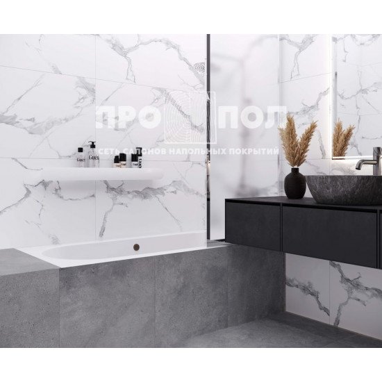 Laparet Statuario crown Керамогранит белый полированный 60x60