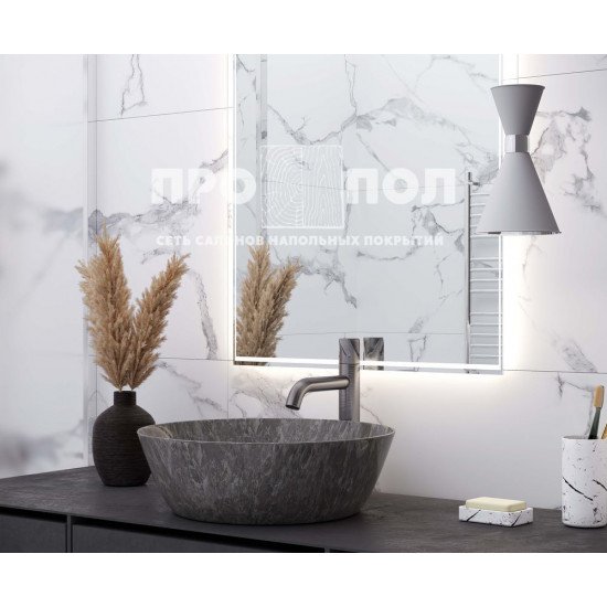Laparet Statuario crown Керамогранит белый полированный 60x60